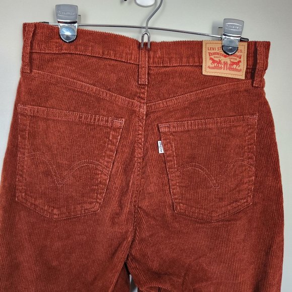 NWOT Levi's High Waisted Mom Jeans Corduroy - Burnt Orange Rust Color size 29 - Picture 4 of 10